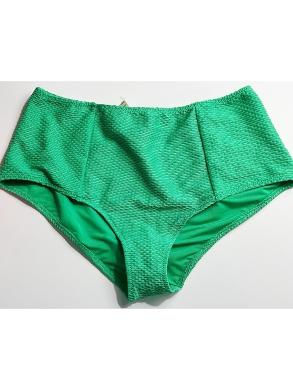 Aerie • NWT Green Jacquard Women's Swimwear High Waisted Bottom